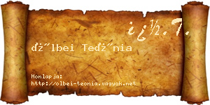 Ölbei Teónia névjegykártya